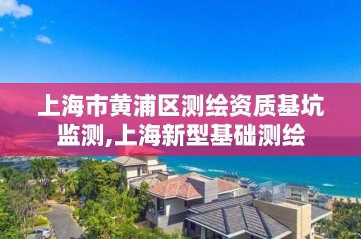 上海市黄浦区测绘资质基坑监测,上海新型基础测绘