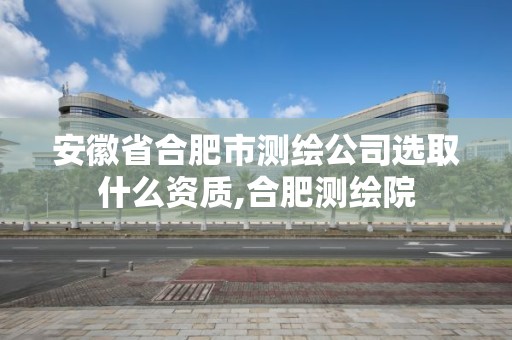 安徽省合肥市测绘公司选取什么资质,合肥测绘院