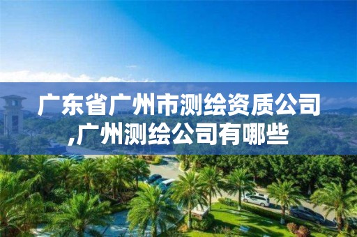 广东省广州市测绘资质公司,广州测绘公司有哪些