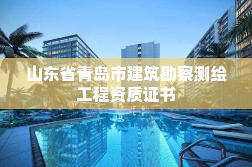 山东省青岛市建筑勘察测绘工程资质证书