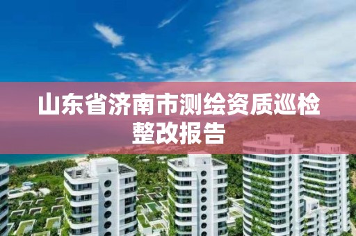 山东省济南市测绘资质巡检整改报告