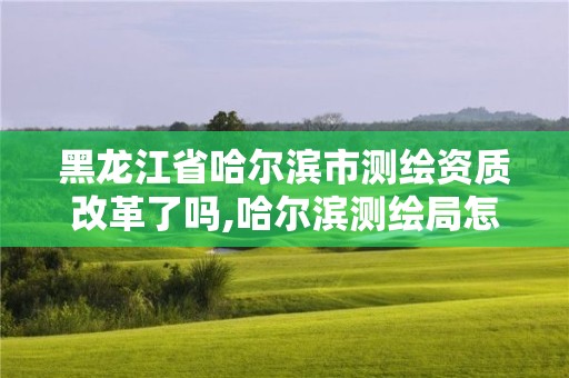 黑龙江省哈尔滨市测绘资质改革了吗,哈尔滨测绘局怎么样