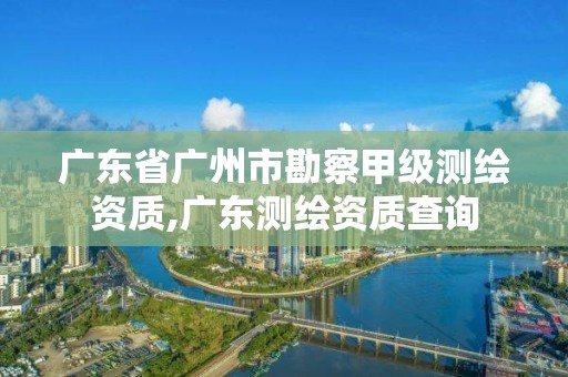 广东省广州市勘察甲级测绘资质,广东测绘资质查询