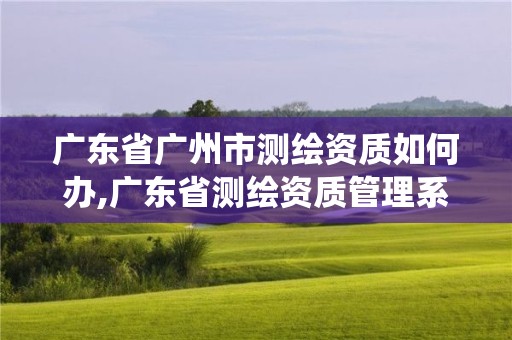 广东省广州市测绘资质如何办,广东省测绘资质管理系统