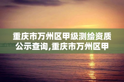 重庆市万州区甲级测绘资质公示查询,重庆市万州区甲级测绘资质公示查询网