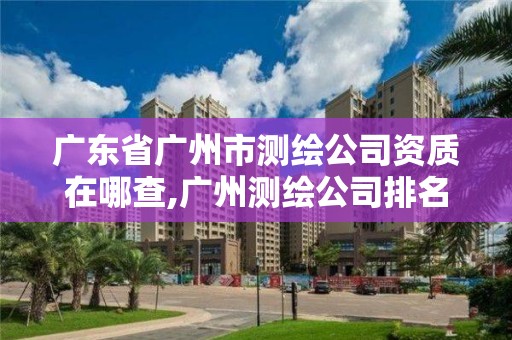 广东省广州市测绘公司资质在哪查,广州测绘公司排名名单