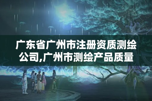 广东省广州市注册资质测绘公司,广州市测绘产品质量检验中心