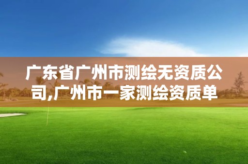 广东省广州市测绘无资质公司,广州市一家测绘资质单位