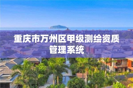 重庆市万州区甲级测绘资质管理系统