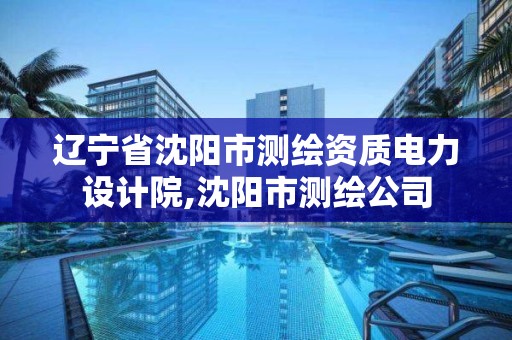 辽宁省沈阳市测绘资质电力设计院,沈阳市测绘公司