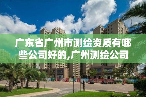 广东省广州市测绘资质有哪些公司好的,广州测绘公司排名名单。