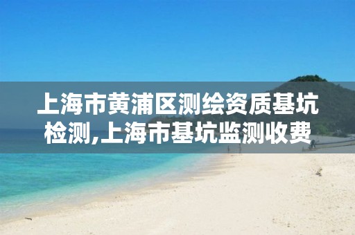 上海市黄浦区测绘资质基坑检测,上海市基坑监测收费标准