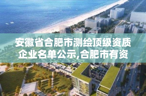 安徽省合肥市测绘顶级资质企业名单公示,合肥市有资质的测绘公司