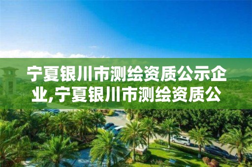 宁夏银川市测绘资质公示企业,宁夏银川市测绘资质公示企业名单