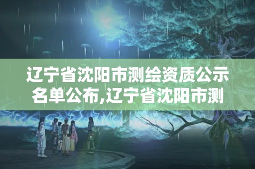 辽宁省沈阳市测绘资质公示名单公布,辽宁省沈阳市测绘资质公示名单公布了吗