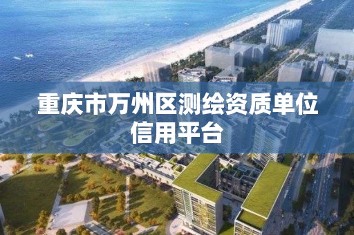 重庆市万州区测绘资质单位信用平台