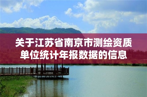 关于江苏省南京市测绘资质单位统计年报数据的信息