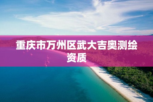 重庆市万州区武大吉奥测绘资质