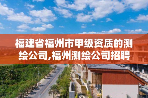 福建省福州市甲级资质的测绘公司,福州测绘公司招聘。