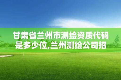 甘肃省兰州市测绘资质代码是多少位,兰州测绘公司招聘信息。