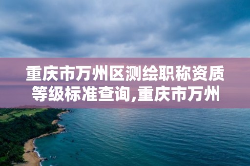 重庆市万州区测绘职称资质等级标准查询,重庆市万州区测绘职称资质等级标准查询。