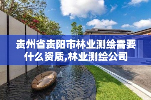 贵州省贵阳市林业测绘需要什么资质,林业测绘公司