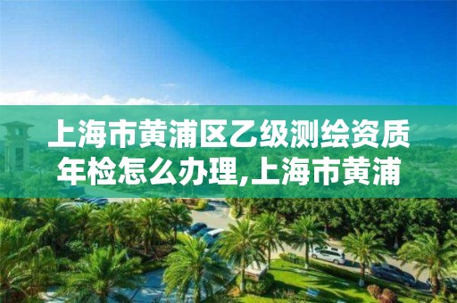 上海市黄浦区乙级测绘资质年检怎么办理,上海市黄浦区测绘中心。