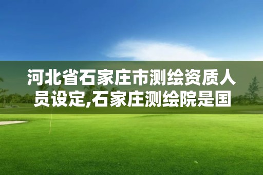 河北省石家庄市测绘资质人员设定,石家庄测绘院是国企吗