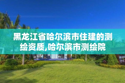 黑龙江省哈尔滨市住建的测绘资质,哈尔滨市测绘院