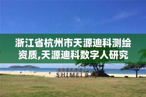 浙江省杭州市天源迪科测绘资质,天源迪科数字人研究院