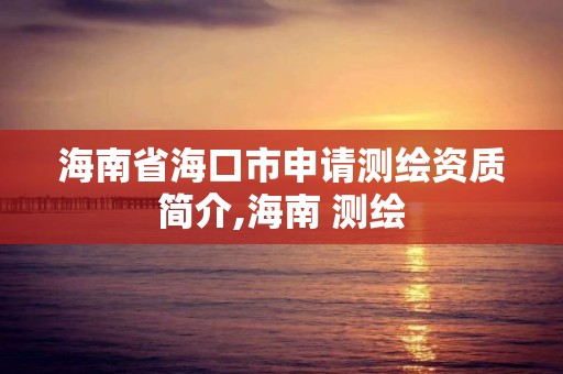 海南省海口市申请测绘资质简介,海南 测绘