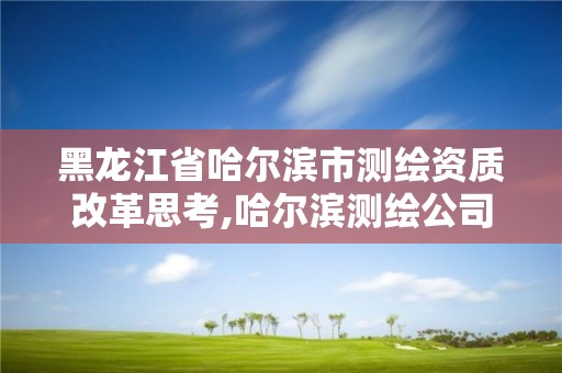 黑龙江省哈尔滨市测绘资质改革思考,哈尔滨测绘公司电话