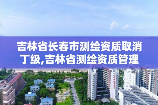 吉林省长春市测绘资质取消丁级,吉林省测绘资质管理平台