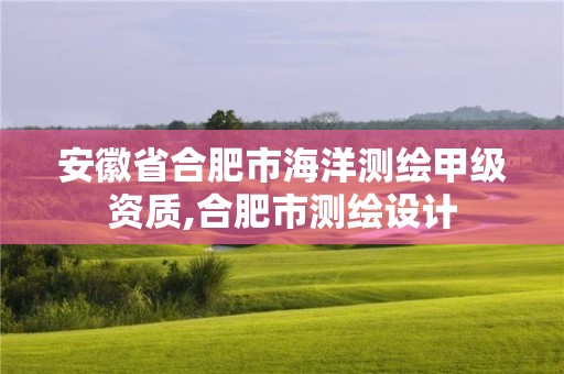 安徽省合肥市海洋测绘甲级资质,合肥市测绘设计