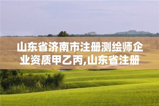 山东省济南市注册测绘师企业资质甲乙丙,山东省注册测绘师考试。