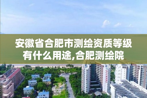 安徽省合肥市测绘资质等级有什么用途,合肥测绘院