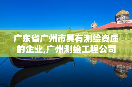 广东省广州市具有测绘资质的企业,广州测绘工程公司