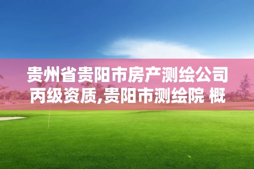 贵州省贵阳市房产测绘公司丙级资质,贵阳市测绘院 概况