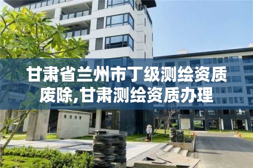 甘肃省兰州市丁级测绘资质废除,甘肃测绘资质办理