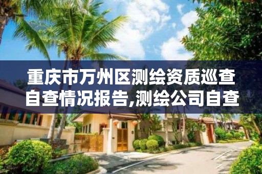 重庆市万州区测绘资质巡查自查情况报告,测绘公司自查自纠报告