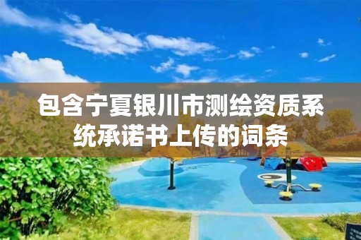 包含宁夏银川市测绘资质系统承诺书上传的词条