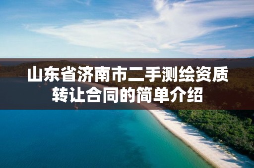 山东省济南市二手测绘资质转让合同的简单介绍