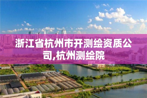 浙江省杭州市开测绘资质公司,杭州测绘院