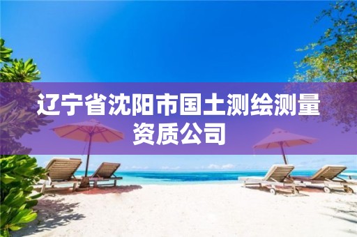 辽宁省沈阳市国土测绘测量资质公司