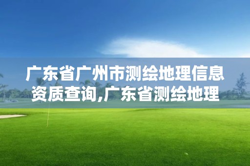 广东省广州市测绘地理信息资质查询,广东省测绘地理信息监管与服务平台。