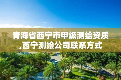 青海省西宁市甲级测绘资质,西宁测绘公司联系方式