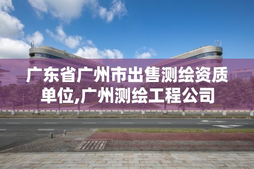 广东省广州市出售测绘资质单位,广州测绘工程公司