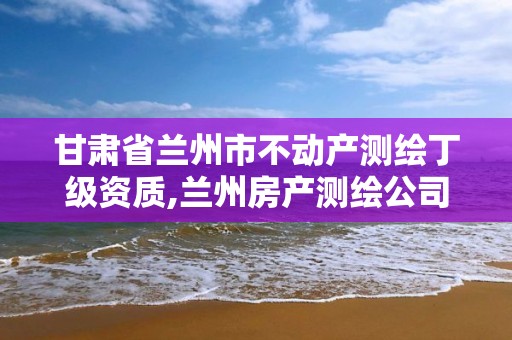 甘肃省兰州市不动产测绘丁级资质,兰州房产测绘公司