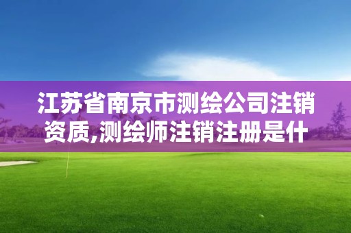 江苏省南京市测绘公司注销资质,测绘师注销注册是什么意思啊