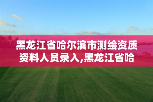 黑龙江省哈尔滨市测绘资质资料人员录入,黑龙江省哈尔滨市测绘局